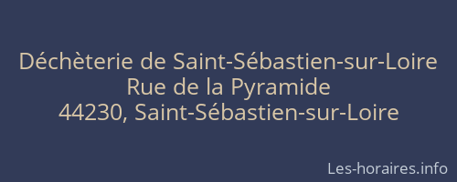Déchèterie de Saint-Sébastien-sur-Loire