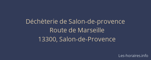 Déchèterie de Salon-de-provence