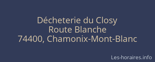 Décheterie du Closy