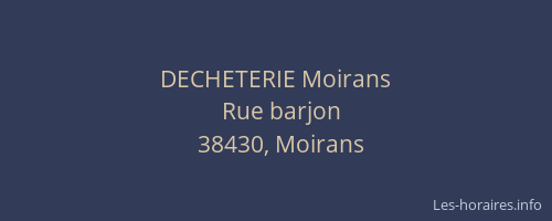 DECHETERIE Moirans