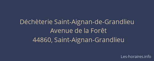 Déchèterie Saint-Aignan-de-Grandlieu