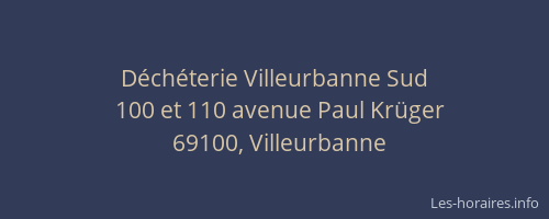 Déchéterie Villeurbanne Sud