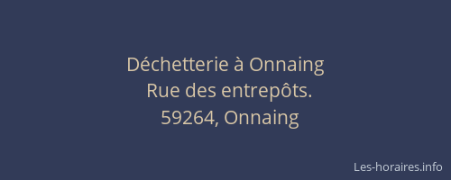 Déchetterie à Onnaing