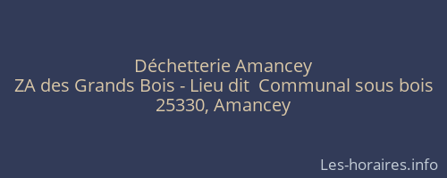 Déchetterie Amancey