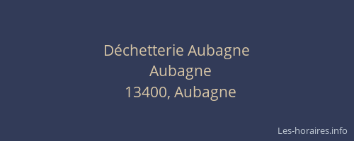 Déchetterie Aubagne