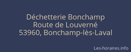 Déchetterie Bonchamp