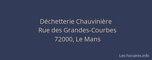 Déchetterie Chauvinière