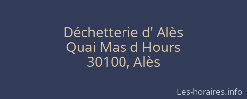 Déchetterie d' Alès