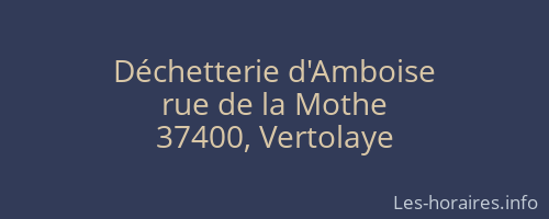 Déchetterie d'Amboise