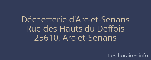 Déchetterie d'Arc-et-Senans
