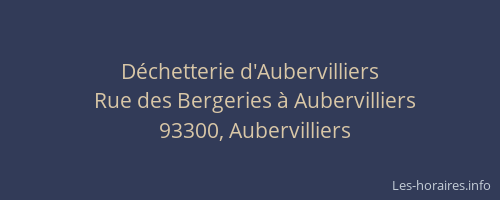 Déchetterie d'Aubervilliers