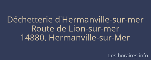 Déchetterie d'Hermanville-sur-mer