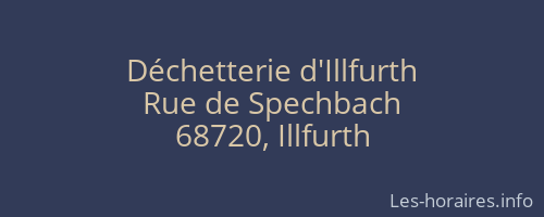 Déchetterie d'Illfurth