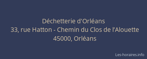 Déchetterie d'Orléans