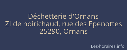 Déchetterie d'Ornans