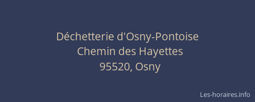 Déchetterie d'Osny-Pontoise