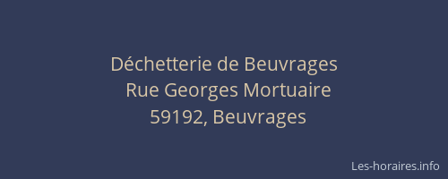 Déchetterie de Beuvrages