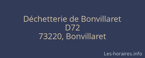 Déchetterie de Bonvillaret