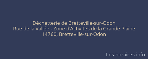 Déchetterie de Bretteville-sur-Odon
