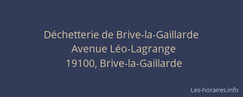 Déchetterie de Brive-la-Gaillarde