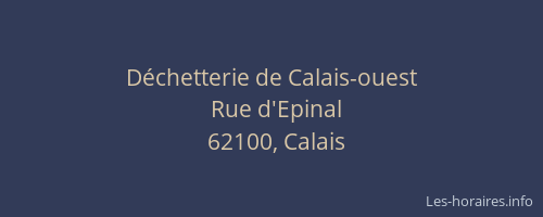 Déchetterie de Calais-ouest