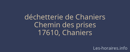 déchetterie de Chaniers