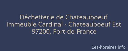 Déchetterie de Chateauboeuf