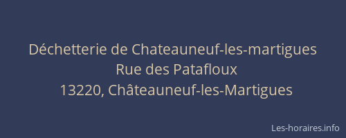 Déchetterie de Chateauneuf-les-martigues