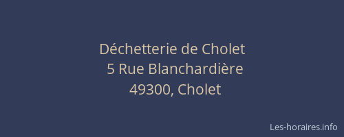 Déchetterie de Cholet