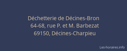 Déchetterie de Décines-Bron