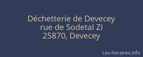 Déchetterie de Devecey