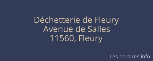 Déchetterie de Fleury