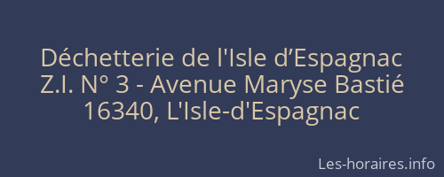Déchetterie de l'Isle d’Espagnac