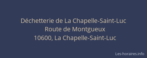 Déchetterie de La Chapelle-Saint-Luc