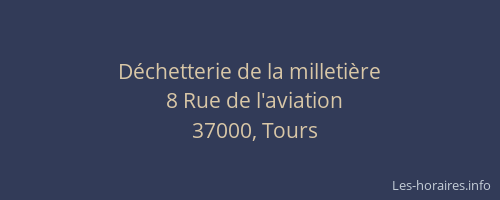 Déchetterie de la milletière