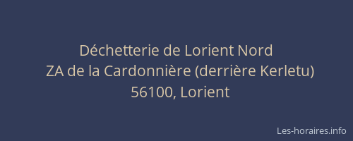 Déchetterie de Lorient Nord