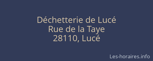 Déchetterie de Lucé