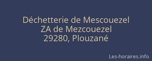 Déchetterie de Mescouezel