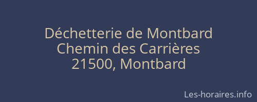 Déchetterie de Montbard