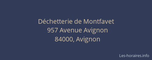 Déchetterie de Montfavet