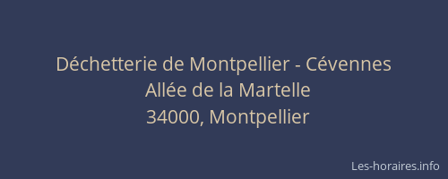 Déchetterie de Montpellier - Cévennes
