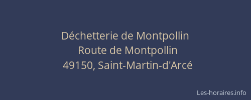 Déchetterie de Montpollin