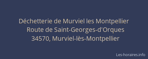 Déchetterie de Murviel les Montpellier