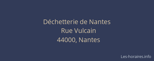 Déchetterie de Nantes