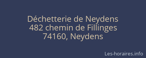 Déchetterie de Neydens