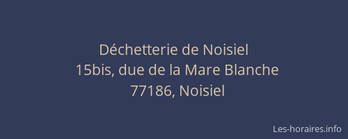 Déchetterie de Noisiel