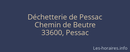Déchetterie de Pessac