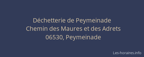 Déchetterie de Peymeinade