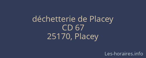 déchetterie de Placey