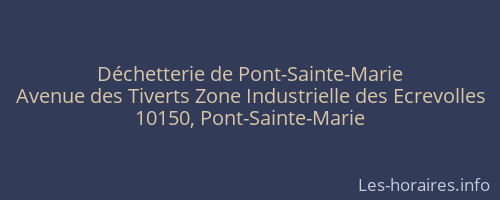 Déchetterie de Pont-Sainte-Marie